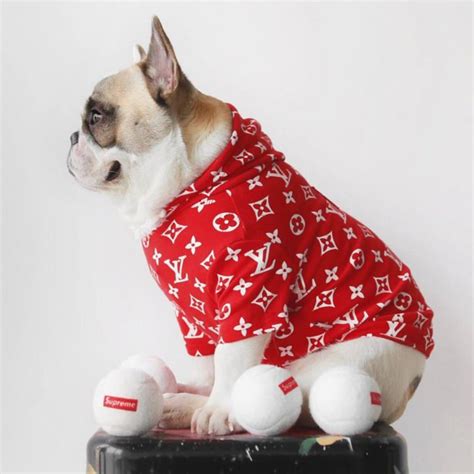 supreme louis vuitton dog sweater|louis vuitton dog jacket.